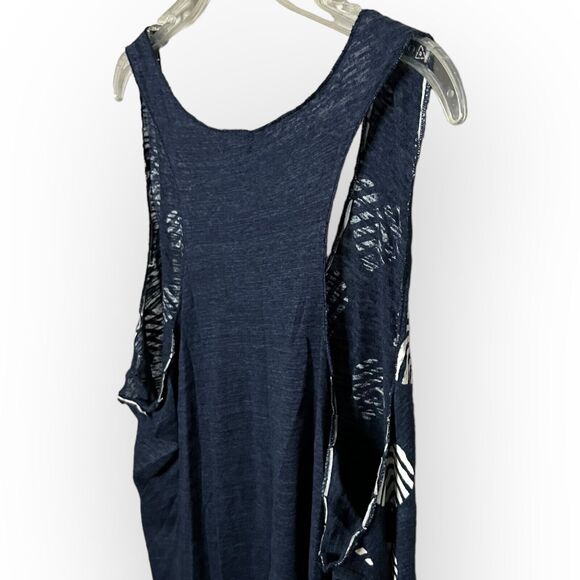 Eyeshadow Navy Blue Slubknit Swing Tank Top with White Hearts Size 2X NWOT - Picture 9 of 14